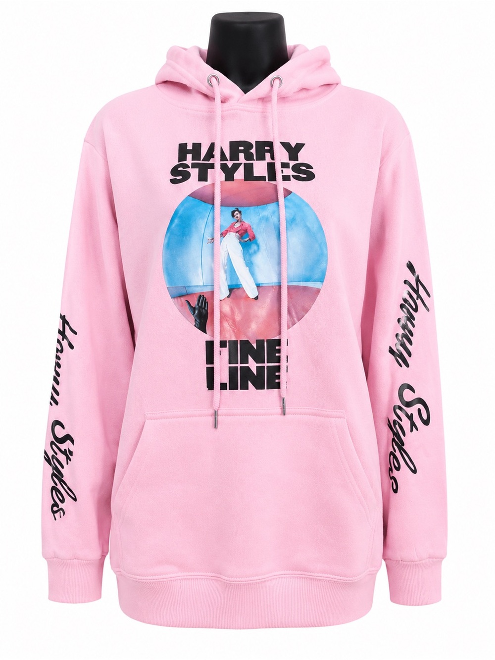 Harry Styles Graphic Print Fine Line Pink Hoodie